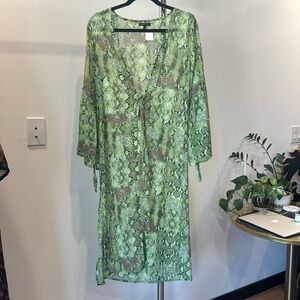 Kendall + Kylie size small snakeskin sheer robe